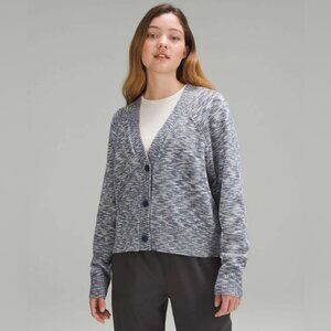 Lululemon Boxy Cotton-Blend Cardigan Night Sea / True Navy / Black / Iron Blue